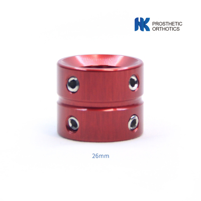 Aluminium kinderprothese dubbele kopadapter lengte 26 mm